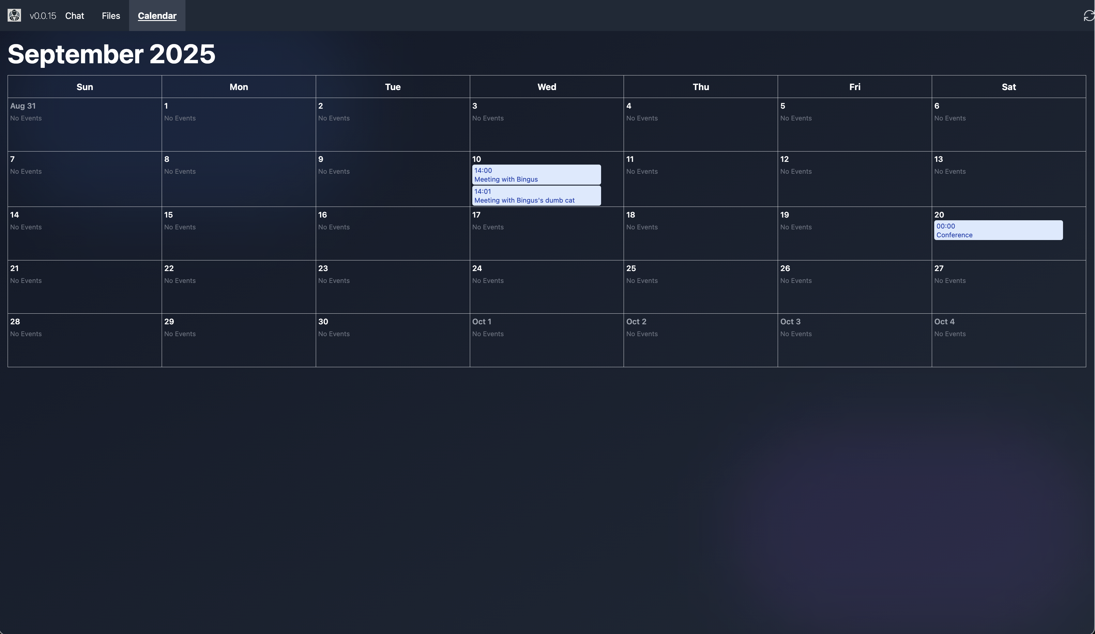 Calendar UI